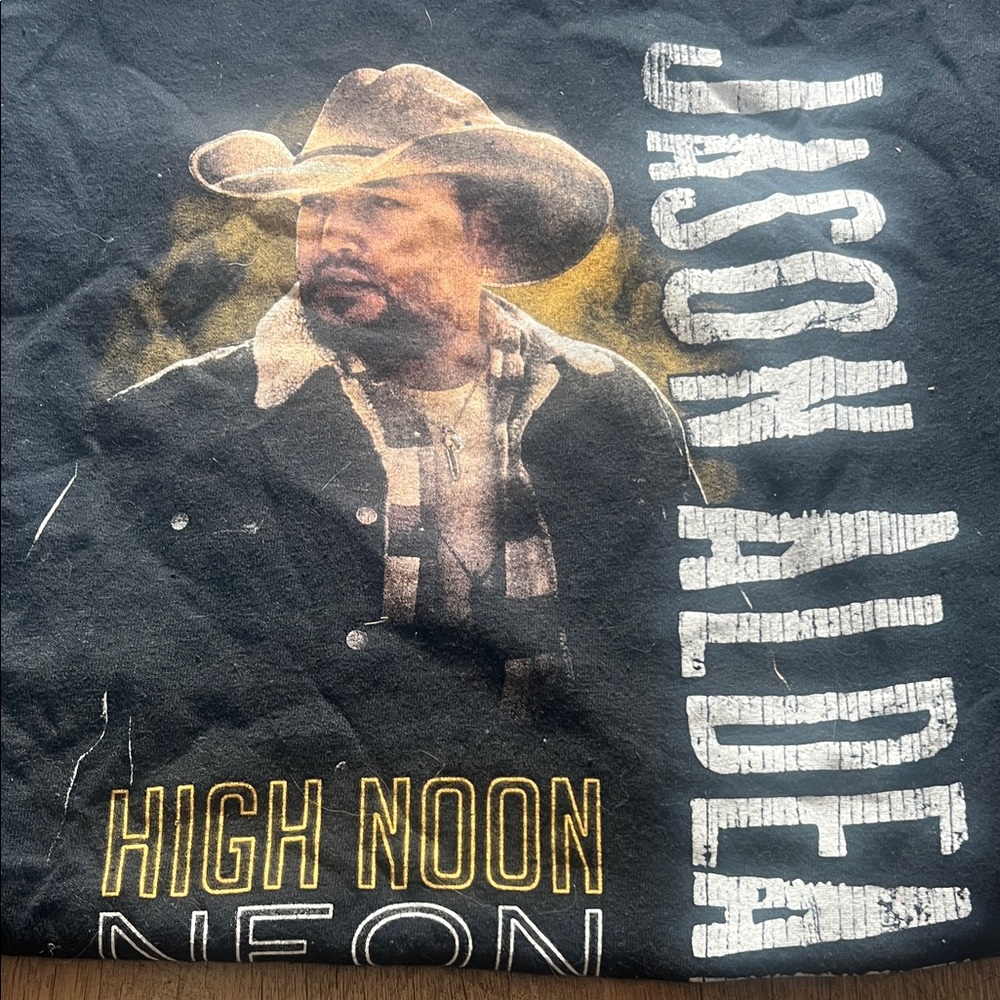 Jason Aldean "High Noon Neon" Graphic Tee - Black with Yellow Accents
